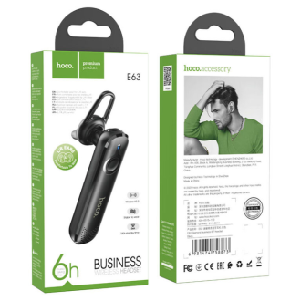 Bluetooth гарнітура HOCO E63 Diamond business BT headset Black