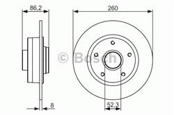 Диск гальмівний BOSCH 0986479684