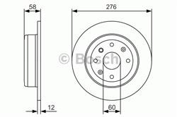 Диск гальмівний Bosch 0986479A56