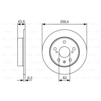 Диск гальмівний Bosch 0986479C44