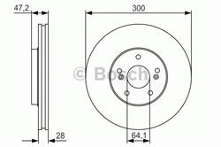 Диск гальмівний Bosch 0986479R47