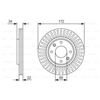 Диск гальмівний Bosch 0986479R63