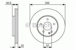 Диск гальмівний Bosch 0986479R69