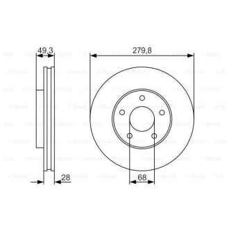 Диск гальмівний Bosch 0986479R90