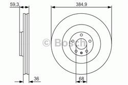 Диск гальмівний Bosch 0986479R30