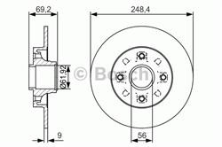 Диск гальмівний Bosch 0986479S43