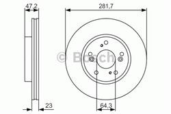 Диск гальмівний Bosch 0986479S47