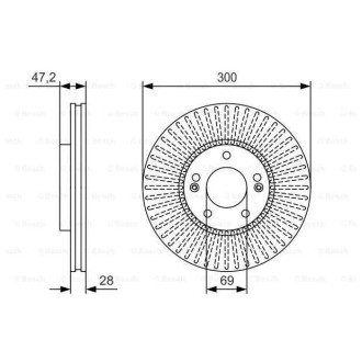 Диск гальмівний Bosch 0986479S14