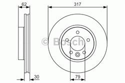 Диск гальмівний Bosch 0986479S25