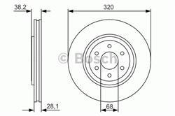 Диск гальмівний Bosch 0986479S35