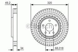 Диск гальмівний Bosch 0986479T32