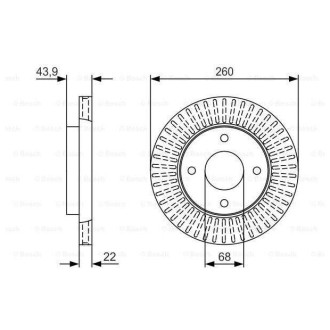 Диск гальмівний Bosch 0986479U61