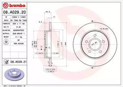 Диск гальмівний Brembo 08A02921