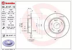 Диск гальмівний Brembo 08A14710