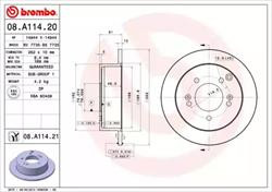 Диск гальмівний Brembo 08A11420