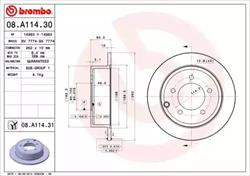 Диск гальмівний Brembo 08A11431