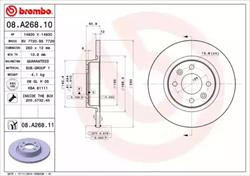 Диск гальмівний Brembo 08A26810