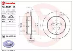 Диск гальмівний Brembo 08A33510