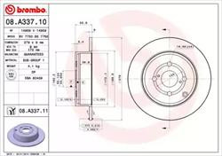 Диск гальмівний Brembo 08A33711