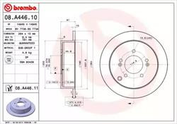 Диск гальмівний Brembo 08A44610