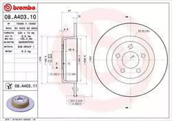 Диск гальмівний Brembo 08A40311