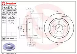 Диск гальмівний Brembo 08A63610