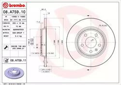 Диск гальмівний Brembo 08A75911