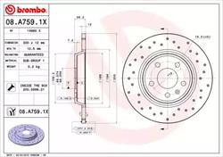 Диск гальмівний Brembo 08A7591X