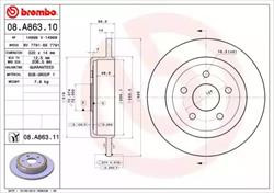 Диск гальмівний Brembo 08A86310