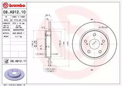 Диск гальмівний Brembo 08A91210