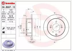 Диск гальмівний Brembo 08B66711