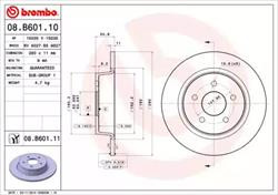 Диск гальмівний Brembo 08B60111