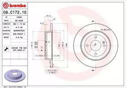 Диск гальмівний Brembo 08C17210