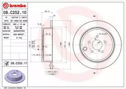 Диск гальмівний Brembo 08C25211