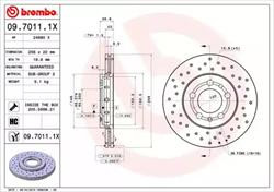 Диск гальмівний Brembo 0970111X