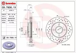 Диск гальмівний Brembo 0978061X