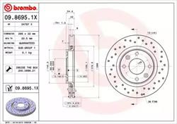 Диск гальмівний Brembo 0986951X