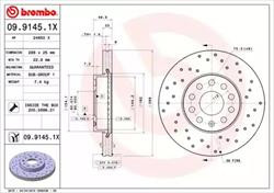 Диск гальмівний Brembo 0991451X