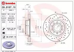 Диск гальмівний Brembo 0991671X