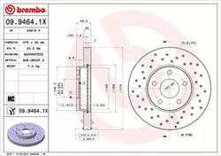 Диск гальмівний Brembo 0994641X