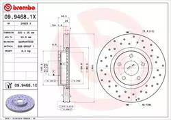 Диск гальмівний Brembo 0994681X