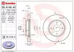 Диск гальмівний Brembo 09A14841