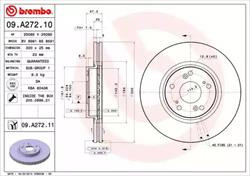 Диск гальмівний Brembo 09A27211