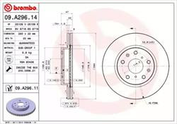 Диск гальмівний Brembo 09A29614