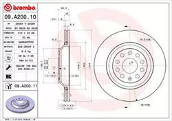 Диск гальмівний Brembo 09A20011