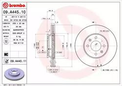 Диск гальмівний Brembo 09A44510