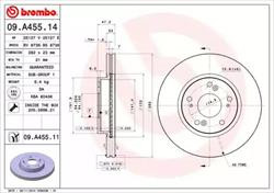 Диск гальмівний Brembo 09A45514