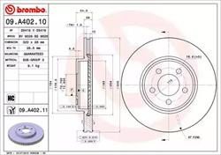 Диски гальмівні Brembo 09A40211