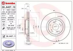 Диск гальмівний Brembo 09A40710