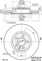 Диск гальмівний Brembo 09A42711